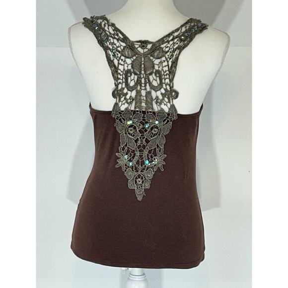 Vintage Tank Disco Boho Fairy Core Indie Punk Racer Back Tank By Fun House - Picture 4 of 8